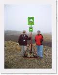 042 Sylvia & Lorrie * Sylvia Sligar, my travelling companion, and me standing beside the warning sign.  These signs were all around the edges of the small town of Churchill. There were meant as very serious warnings. * 1536 x 2048 * (543KB)